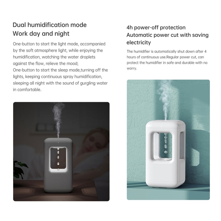 W08 Anti-Gravity Water Drop Humidifier Home Desktop Sprayer (White) - free shipping - PMC TechLife - Order now!