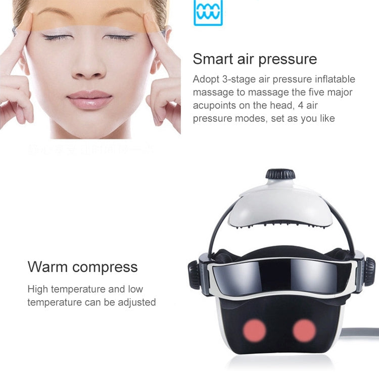 Electronic Air Pressure Head Massager, Relaxed Music Helmet Massager, US Plug - free shipping - PMC TechLife - Order now!