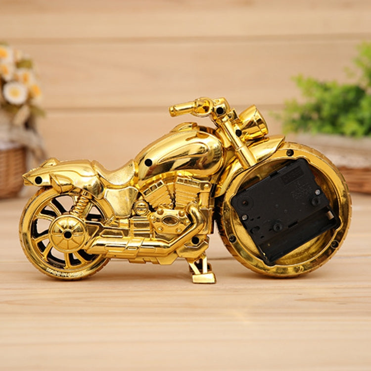 Cartoon Motorcycle Alarm Clock Bedroom Plastic Pointer Alarm Clock, Size: 23*13*6cm(Gold) - Alarm Clocks by PMc TechLife | Online Shopping South Africa | PMc TechLife | Buy Now Pay Later Mobicred