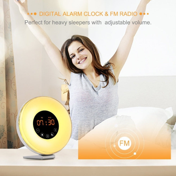 Multi-function Led Touch Intelligent Wake-up Light Alarm Clock with FM Radio - Alarm Clocks by PMc TechLife | Online Shopping South Africa | PMc TechLife | Buy Now Pay Later Mobicred
