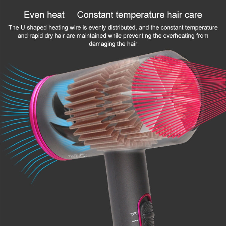 High-power Anionic Cold Hot Air Constant Temperature Hair Dryer, EU Plug(Red + Grey) - Hair Dryers & Accessories by PMC TechLife | Online Shopping South Africa | PMC TechLife | Buy Now Pay Later Mobicred