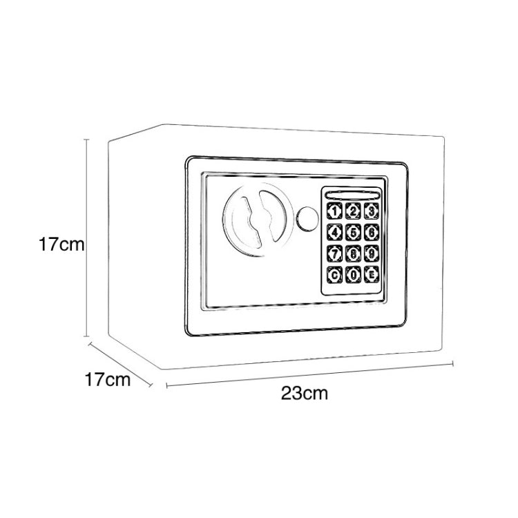 17E Home Mini Electronic Security Lock Box Wall Cabinet Safety Box with Coin-operated Function(Obsidian Black) - free shipping - PMc TechLife - Order now!