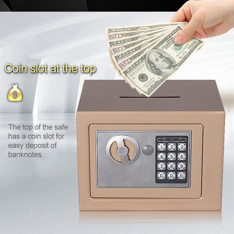 17E Home Mini Electronic Security Lock Box Wall Cabinet Safety Box with Coin-operated Function(White) - Safety Box by PMc TechLife | Online Shopping South Africa | PMc TechLife | Buy Now Pay Later Mobicred