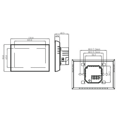 BHT-8000-GA Control Water Heating Energy-saving and Environmentally-friendly Smart Home Negative Display LCD Screen Round Room Thermostat without WiFi(White) - Thermostat & Thermometer by PMC Jewellery | Online Shopping South Africa | PMC Jewellery | Buy Now Pay Later Mobicred