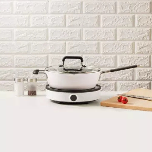 Original Xiaomi Youpin Non Stick Frying Pan Cooking Pot(White) - Pans by Xiaomi | Online Shopping South Africa | PMC Jewellery | Buy Now Pay Later Mobicred