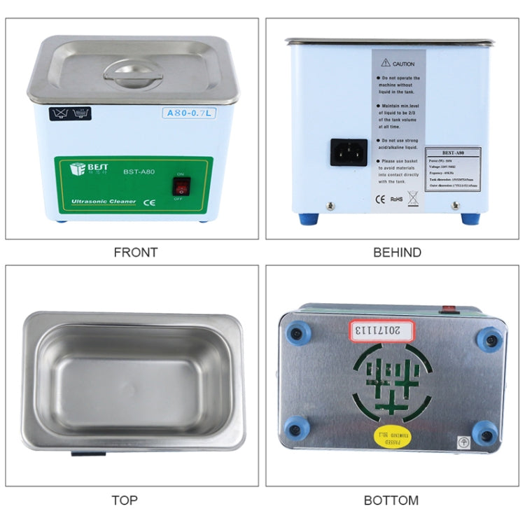 BEST-A80 0.7L Ultrasonic Washing Machine (Voltage 220V) - free shipping - PMC TechLife - Order now!