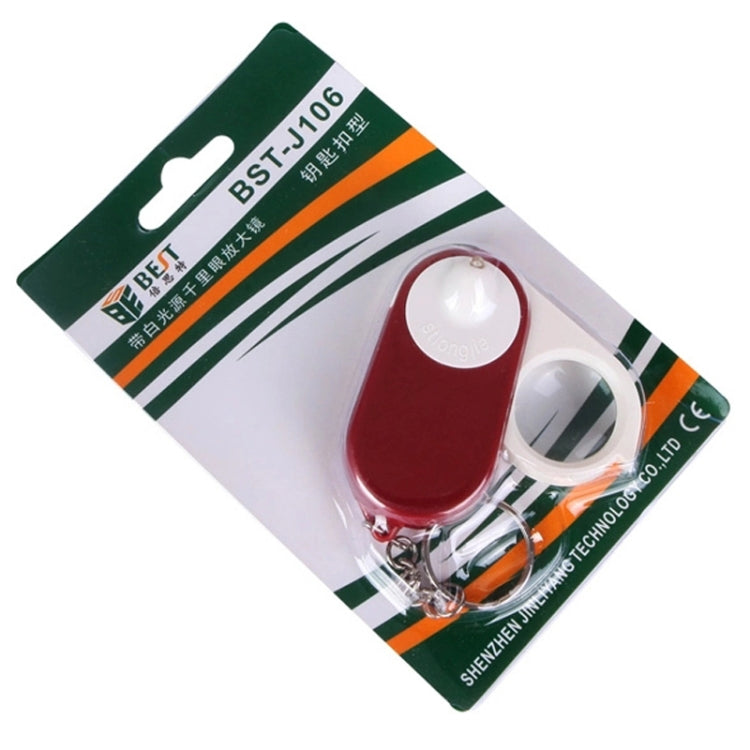 BEST BST-J106 10X Pocket Magnifier with LED Light, Random Color Delivery - free shipping - PMC TechLife - Order now!