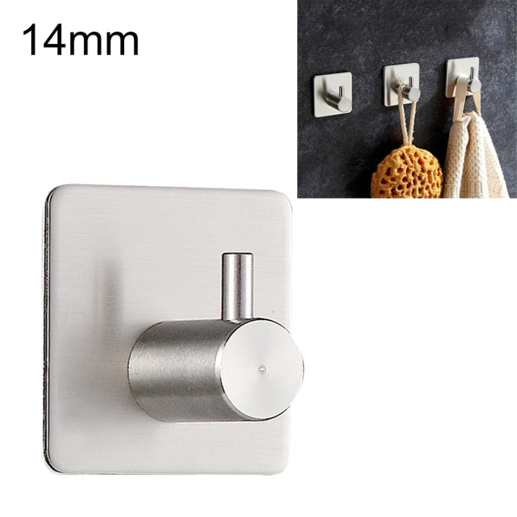 Stainless Steel Cylinder Hanger Bathroom Non-perforated Storage Clothes Hook, Size:14mm (Silver) - Hook by PMC Jewellery | Online Shopping South Africa | PMC Jewellery | Buy Now Pay Later Mobicred