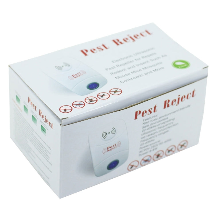 Electronic Ultrasonic Mosquito Rat Pest Control Repeller with LED Light, UK Plug, AC90V-250V(White) - Repellents by PMC TechLife | Online Shopping South Africa | PMC TechLife | Buy Now Pay Later Mobicred