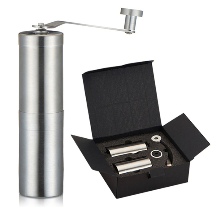 Portable Conical Burr Mill Manual Stainless Steel Bean Pepper Hand Crank Coffee Grinder, Gift Box Package - Coffee Tools by PMC Jewellery | Online Shopping South Africa | PMC Jewellery | Buy Now Pay Later Mobicred