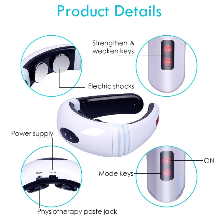 Household Electric Pulse Shock Neck Massager Intelligent Body Massager, Battery Powered (Not Include Battery) - free shipping - PMC TechLife - Order now!