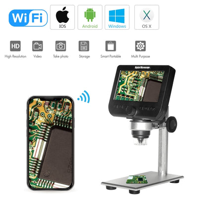 inskam317 1080P 4.3 inch LCD Screen WiFi HD Digital Microscope, Metal Bracket - Digital Microscope by PMC Jewellery | Online Shopping South Africa | PMC Jewellery | Buy Now Pay Later Mobicred