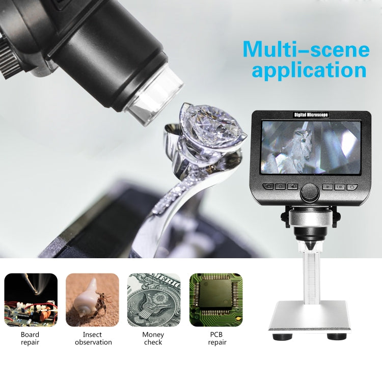 inskam317 1080P 4.3 inch LCD Screen WiFi HD Digital Microscope, Metal Bracket - Digital Microscope by PMC Jewellery | Online Shopping South Africa | PMC Jewellery | Buy Now Pay Later Mobicred