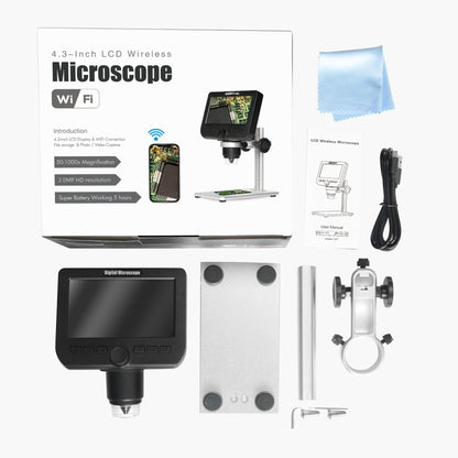 inskam317 1080P 4.3 inch LCD Screen WiFi HD Digital Microscope, Metal Bracket - Digital Microscope by PMC Jewellery | Online Shopping South Africa | PMC Jewellery | Buy Now Pay Later Mobicred