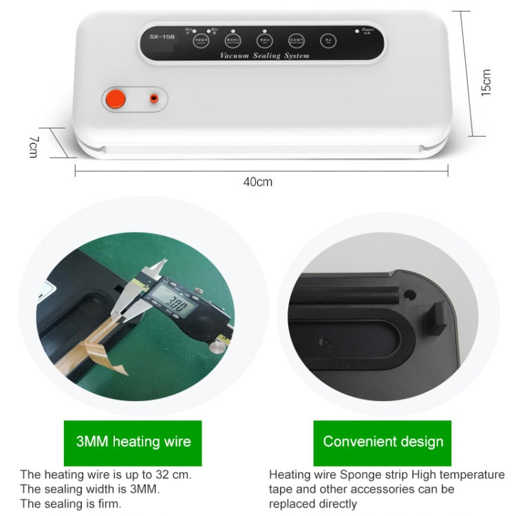 Household Commercial Food Vacuum Plastic Packaging Machine Sealer Closer Machine, US Plug (Black) - Preservation Supplies by PMc TechLife | Online Shopping South Africa | PMc TechLife | Buy Now Pay Later Mobicred