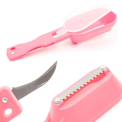 2 PCS Kitchen Essential Fish Scraper Fish Scale Planing Knife with Cover (Pink) - Gadgets by PMC Jewellery | Online Shopping South Africa | PMC Jewellery | Buy Now Pay Later Mobicred