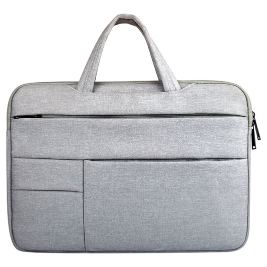 Universal Multiple Pockets Wearable Oxford Cloth Soft Portable Leisurely Handle Laptop Tablet Bag, For 14 inch and Below Macbook, Samsung, Lenovo, Sony, DELL Alienware, CHUWI, ASUS, HP (Grey) - 15 inch by PMC Jewellery | Online Shopping South Africa | PMC Jewellery | Buy Now Pay Later Mobicred
