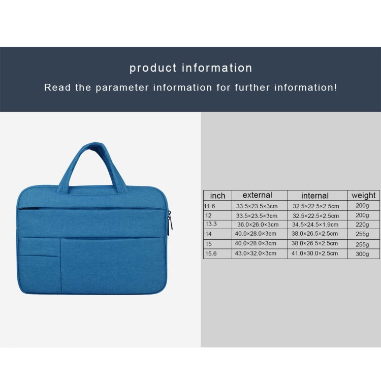 Universal Multiple Pockets Wearable Oxford Cloth Soft Portable Leisurely Handle Laptop Tablet Bag, For 15.6 inch and Below Macbook, Samsung, Lenovo, Sony, DELL Alienware, CHUWI, ASUS, HP (navy) - 15.6 - 17 inch by PMC Jewellery | Online Shopping South Africa | PMC Jewellery | Buy Now Pay Later Mobicred