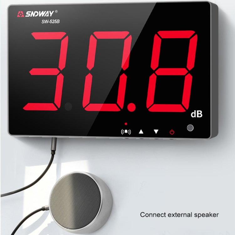 SNDWAY SW525B Wall-mounted DB Sound Level Meter Noise Tester with USB Data Storage Transfer & USB Communication - Light & Sound Meter by SNDWAY | Online Shopping South Africa | PMC Jewellery