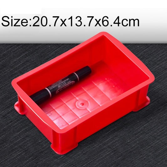 Thick Multi-function Material Box Brand New Flat Plastic Parts Box Tool Box, Size: 20.7cm x 13.7cm x 6.4cm(Red) - Storage Bags & Boxes by PMC Jewellery | Online Shopping South Africa | PMC Jewellery | Buy Now Pay Later Mobicred