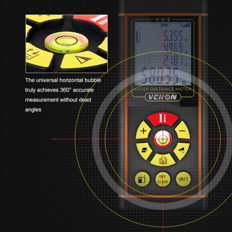 VCHON 120m Handheld Rechargeable Voice Laser Rangefinder High Precision Infrared Room Measuring Instrument Electronic Laser Ruler - Laser Rangefinder by PMC Jewellery | Online Shopping South Africa | PMC Jewellery | Buy Now Pay Later Mobicred