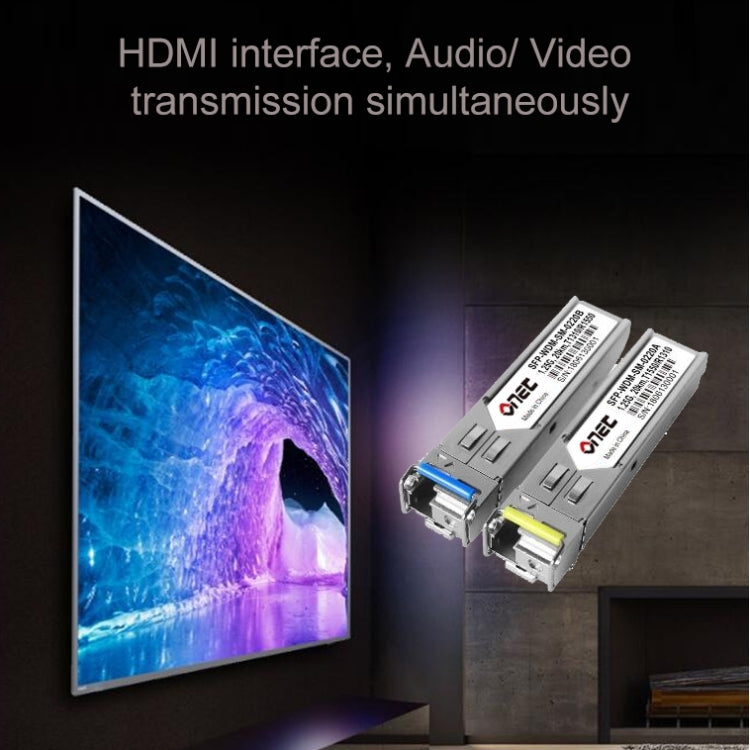 OPT882 HDMI Extender (Receiver & Sender) Fiber Optic Extender , Transmission Distance: 20KM (EU Plug) - Amplifier by PMC TechLife | Online Shopping South Africa | PMC TechLife | Buy Now Pay Later Mobicred