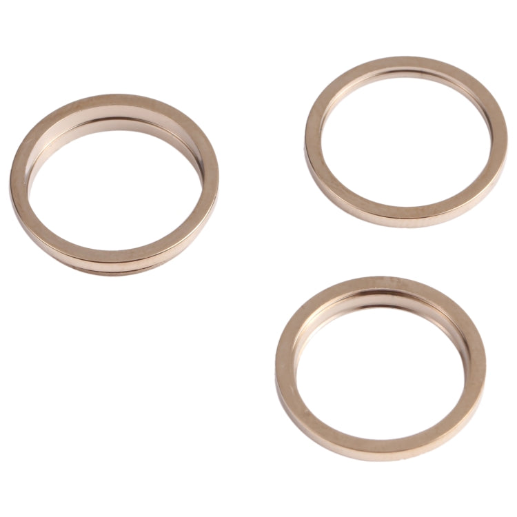 3 PCS Rear Camera Glass Lens Metal Outside Protector Hoop Ring for iPhone 13 Pro(Gold) - Camera Series by PMc TechLife | Online Shopping South Africa | PMc TechLife | Buy Now Pay Later Mobicred