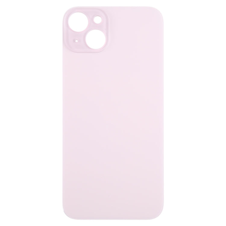 For iPhone 15 Plus Easy Replacement Big Camera Hole Glass Back Battery Cover(Pink) - Back Cover by PMC Jewellery | Online Shopping South Africa | PMC Jewellery | Buy Now Pay Later Mobicred