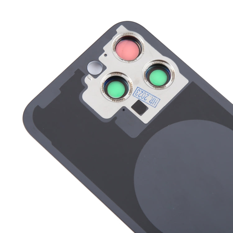 For iPhone 15 Pro Glass Battery Back Cover with Camera Lens Cover(Blue) - Back Cover by PMC TechLife | Online Shopping South Africa | PMC TechLife