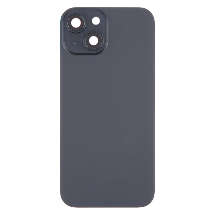 For iPhone 15 Battery Back Cover with Camera Lens Cover + MagSafe Magnet(Black) - Back Cover by PMC TechLife | Online Shopping South Africa | PMC TechLife | Buy Now Pay Later Mobicred