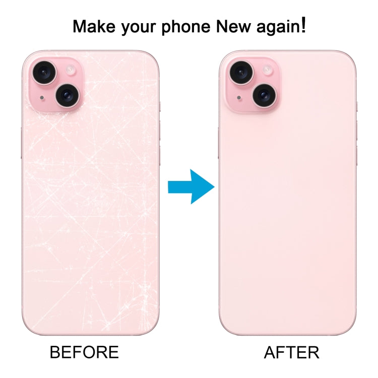 For iPhone 15 Battery Back Cover with Camera Lens Cover + MagSafe Magnet(Pink) - Back Cover by PMC TechLife | Online Shopping South Africa | PMC TechLife | Buy Now Pay Later Mobicred