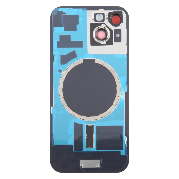 For iPhone 15 Battery Back Cover with Camera Lens Cover + MagSafe Magnet(Blue) - Back Cover by PMC TechLife | Online Shopping South Africa | PMC TechLife | Buy Now Pay Later Mobicred