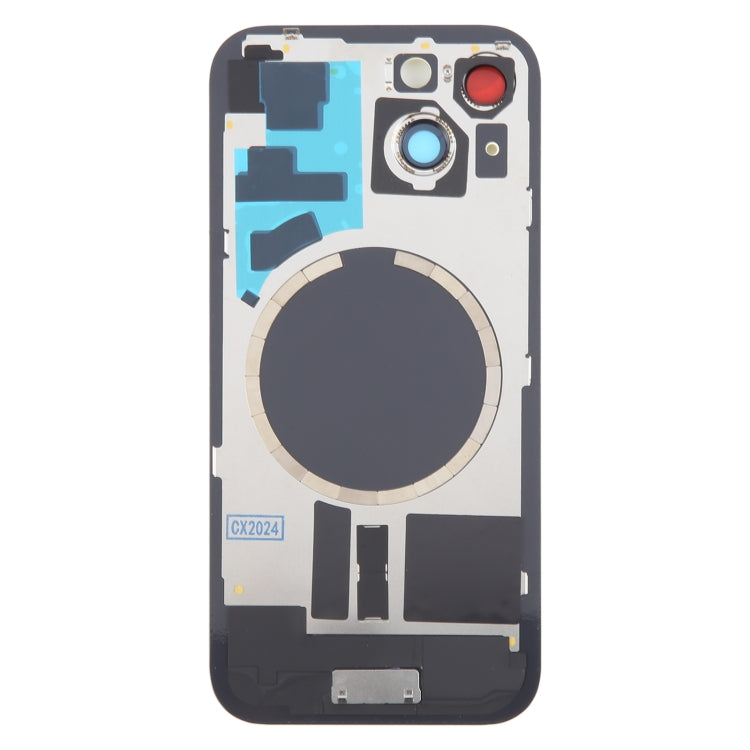 For iPhone 15 Battery Back Cover with Camera Lens Cover + MagSafe Magnet(Yellow) - Back Cover by PMC TechLife | Online Shopping South Africa | PMC TechLife | Buy Now Pay Later Mobicred