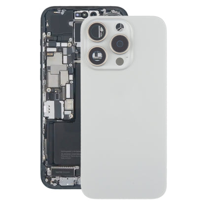 For iPhone 15 Pro Battery Back Cover with Camera Lens Cover + MagSafe Magnet(Titanium) - Back Cover by PMC Jewellery | Online Shopping South Africa | PMC Jewellery | Buy Now Pay Later Mobicred