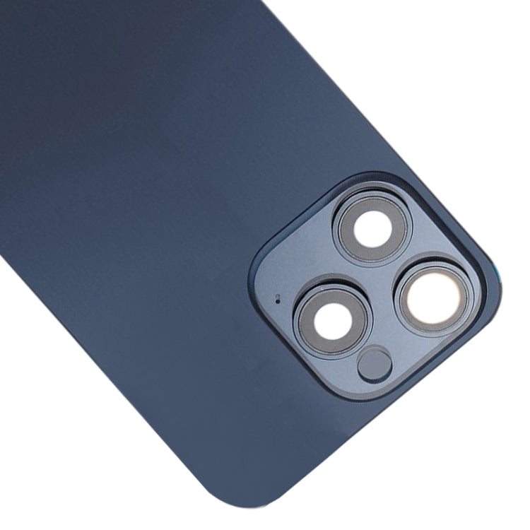 For iPhone 15 Pro Glass Battery Back Cover with Flash Bracket + Wireless Charging Module(Blue) - Back Cover by PMC Jewellery | Online Shopping South Africa | PMC Jewellery | Buy Now Pay Later Mobicred