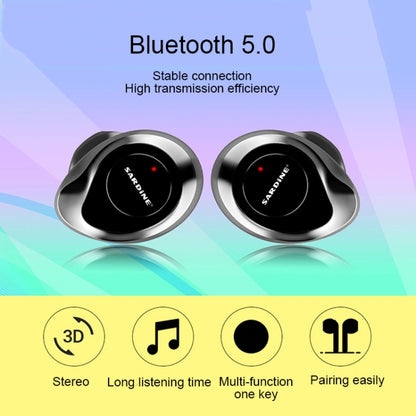 SARDiNE F8 TWS Bluetooth V5.0 Wireless Stereo Earphones with Charging Box(Grey) - TWS Earphone by SARDiNE | Online Shopping South Africa | PMC Jewellery | Buy Now Pay Later Mobicred