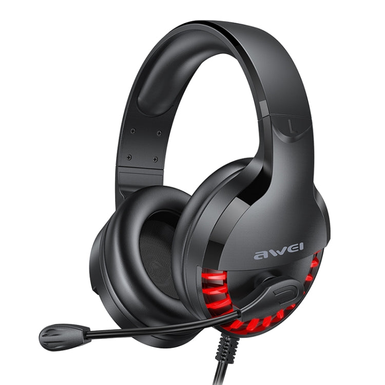 AWEI ES-770i Adjustable E-sports Gaming Headset with Mic(Black) - Multimedia Headset by awei | Online Shopping South Africa | PMC Jewellery | Buy Now Pay Later Mobicred