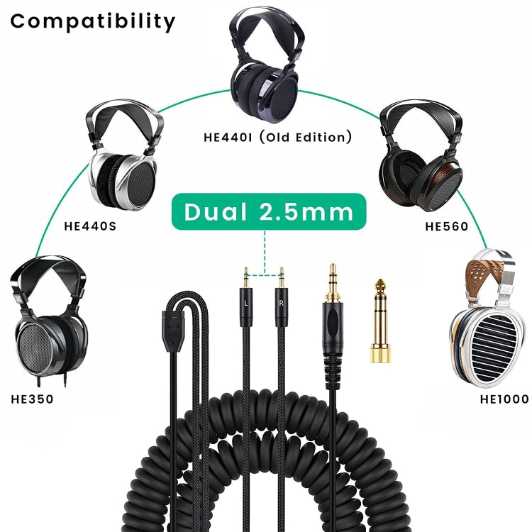 ZS0228 Headphone Audio Cable for HIFIMAN HE400i HE560 1000 (Black) - Headset Accessories by PMC TechLife | Online Shopping South Africa | PMC TechLife