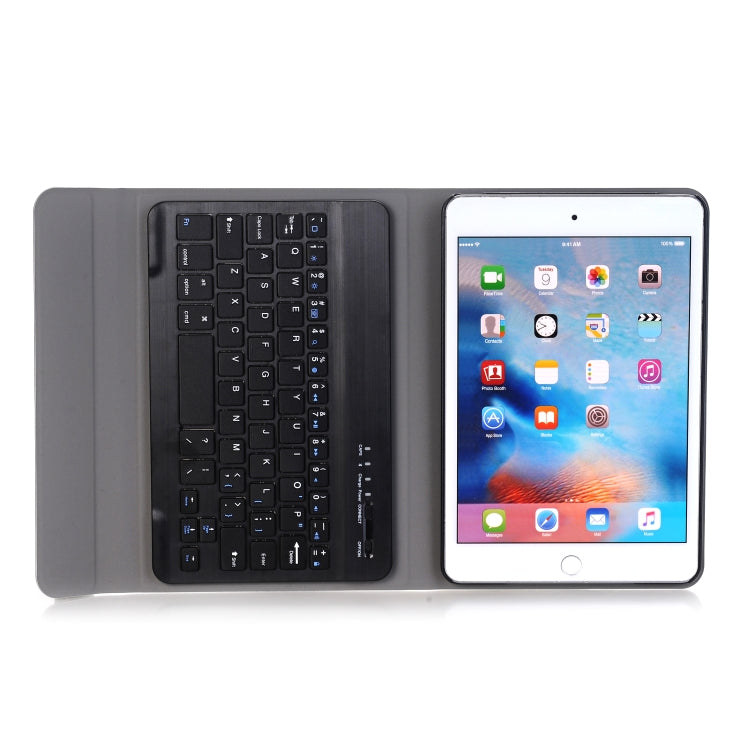 A05 Bluetooth 3.0 Ultra-thin ABS Detachable Bluetooth Keyboard Leather Tablet Case for iPad mini 5, with Holder(Black) - For iPad mini by PMC TechLife | Online Shopping South Africa | PMC TechLife