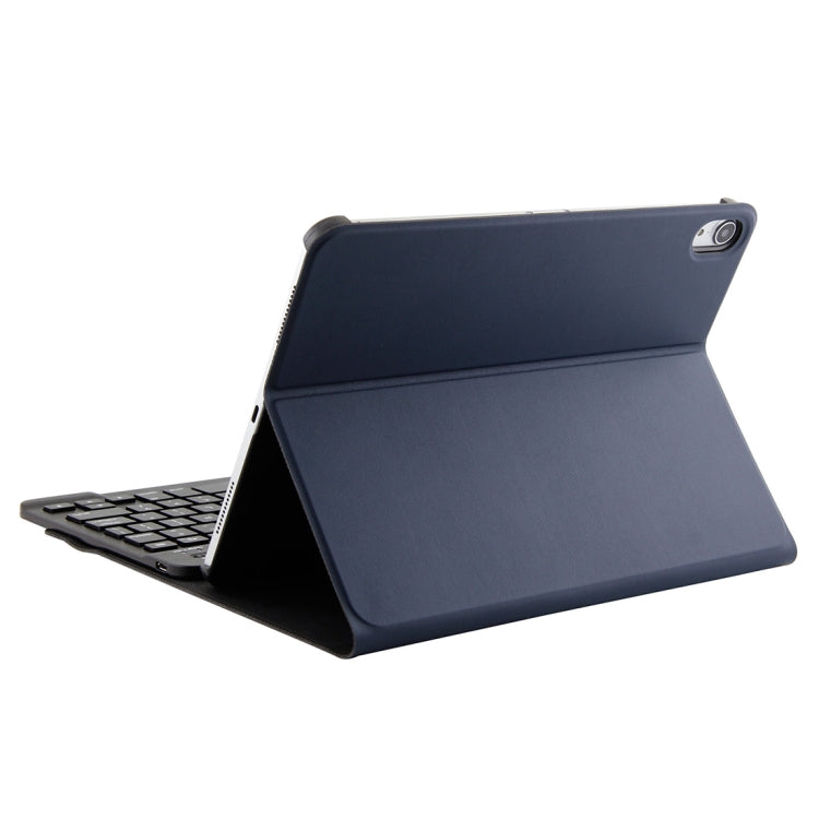 1130B Detachable Bluetooth 3.0 ABS Brushed Texture Keyboard + Lambskin Texture Leather Tablet Case for iPad Pro 11 inch (2018), with Three-gear Adjustment / Magnetic / Sleep Function(Blue) - For iPad Pro by PMC TechLife | Online Shopping South Africa | PMC TechLife