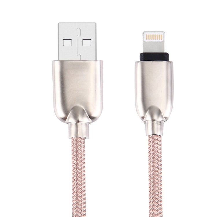 1m Woven 108 Copper Cores 8 Pin to USB Data Sync Charging Cable for iPhone, iPad(Pink) - Normal Style Cable by PMC Jewellery | Online Shopping South Africa | PMC Jewellery | Buy Now Pay Later Mobicred