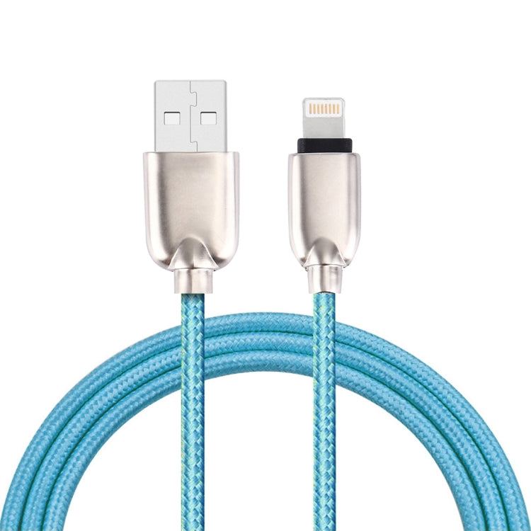 1m Woven 108 Copper Cores 8 Pin to USB Data Sync Charging Cable for iPhone, iPad(Blue) - Normal Style Cable by PMC Jewellery | Online Shopping South Africa | PMC Jewellery | Buy Now Pay Later Mobicred