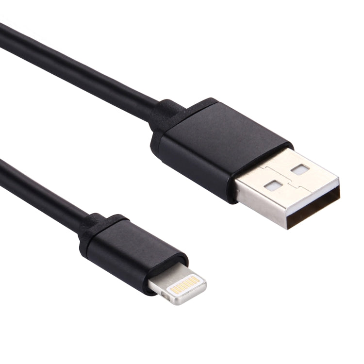 1m 3A 8 Pin to USB Data Sync Charging Cable for iPhone, iPad, Diameter: 4 cm(Black) - Normal Style Cable by PMC Jewellery | Online Shopping South Africa | PMC Jewellery | Buy Now Pay Later Mobicred