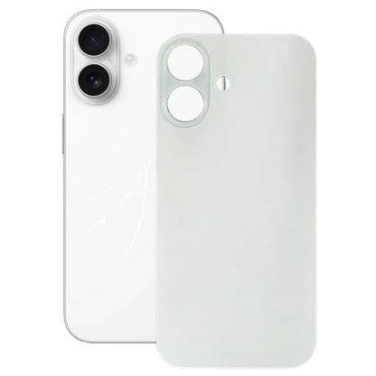 For iPhone 16 Easy Replacement Big Camera Hole Glass Back Battery Cover(White) -  by PMC Jewellery | Online Shopping South Africa | PMC Jewellery | Buy Now Pay Later Mobicred