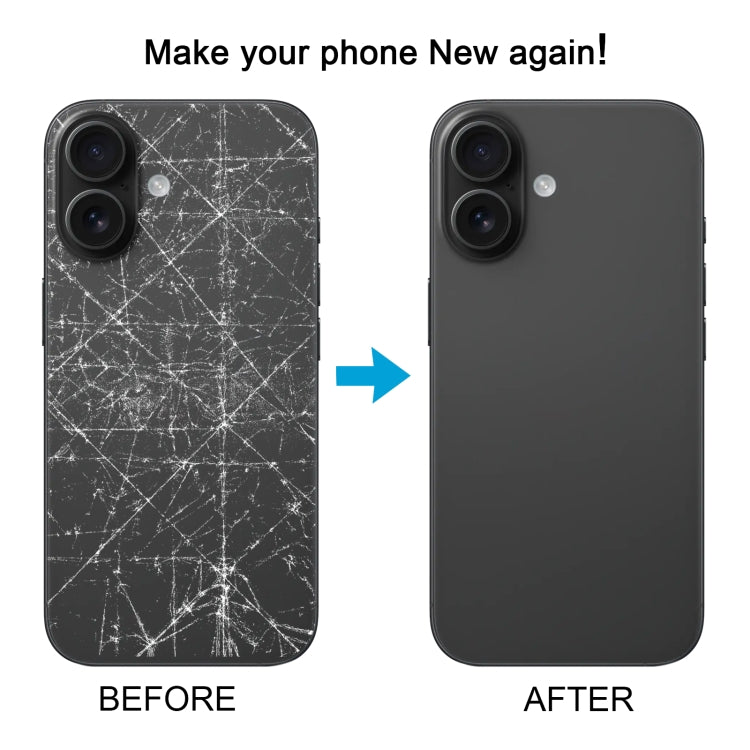 For iPhone 16 Battery Back Cover with Camera Lens Cover(White) -  by PMC TechLife | Online Shopping South Africa | PMC TechLife | Buy Now Pay Later Mobicred