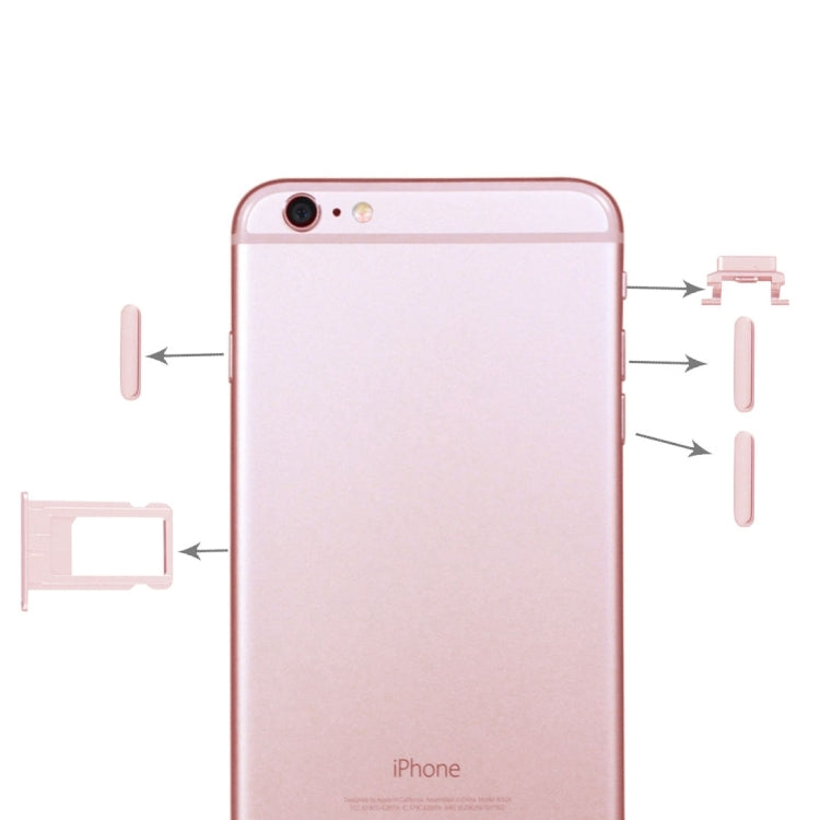 4 in 1 for iPhone 6 Plus (Card Tray + Volume Control Key + Power Button + Mute Switch Vibrator Key)(Rose Gold) - iPhone 6/6 Plus Parts by PMc TechLife | Online Shopping South Africa | PMc TechLife | Buy Now Pay Later Mobicred