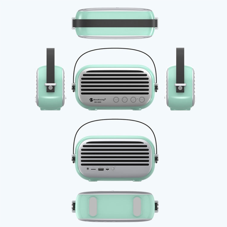 NewRixing NR-3000 Stylish Household Bluetooth Speaker with Hands-free Call Function, Support TF Card & USB & FM & AUX(Black) - free shipping - PMC Jewellery - Order now!