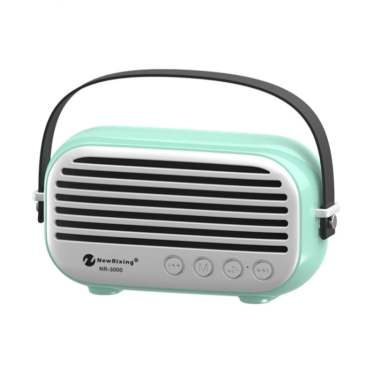 NewRixing NR-3000 Stylish Household Bluetooth Speaker with Hands-free Call Function, Support TF Card & USB & FM & AUX(Green) - Desktop Speaker by NewRixing | Online Shopping South Africa | PMC Jewellery | Buy Now Pay Later Mobicred