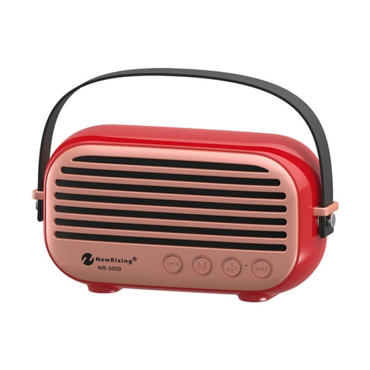 NewRixing NR-3000 Stylish Household Bluetooth Speaker with Hands-free Call Function, Support TF Card & USB & FM & AUX(Red) - Desktop Speaker by NewRixing | Online Shopping South Africa | PMC Jewellery | Buy Now Pay Later Mobicred