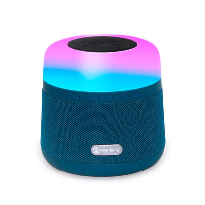 NewRixing NR-3500 Multi-function Atmosphere Light Wireless Charging Bluetooth Speaker with Hands-free Call Function, Support TF Card & USB & FM & AUX (Blue) - Desktop Speaker by NewRixing | Online Shopping South Africa | PMC Jewellery | Buy Now Pay Later Mobicred